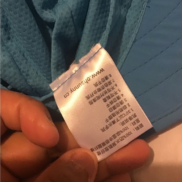 Oh Sunny turquoise blue sun hat NWT - Picture 6 of 7